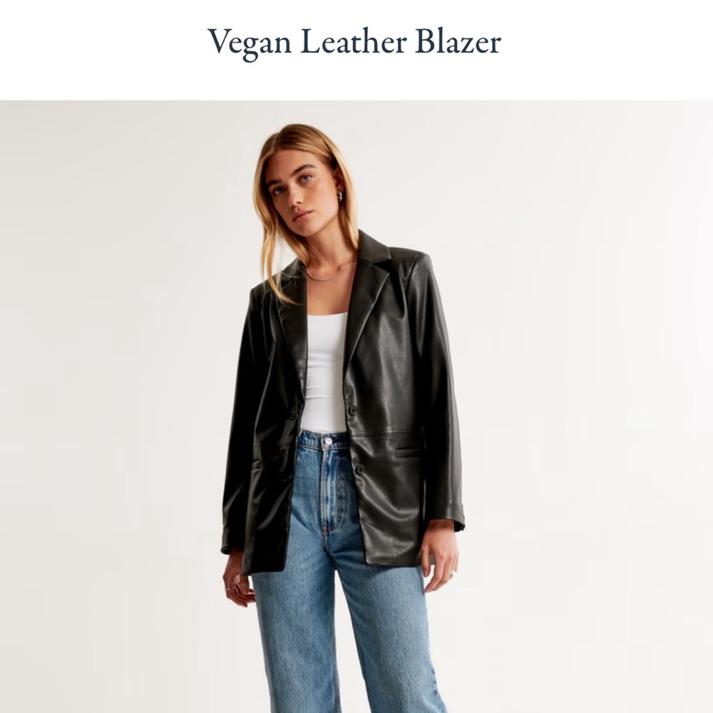 Abercrombie Vegan Leather Blazer sold out online